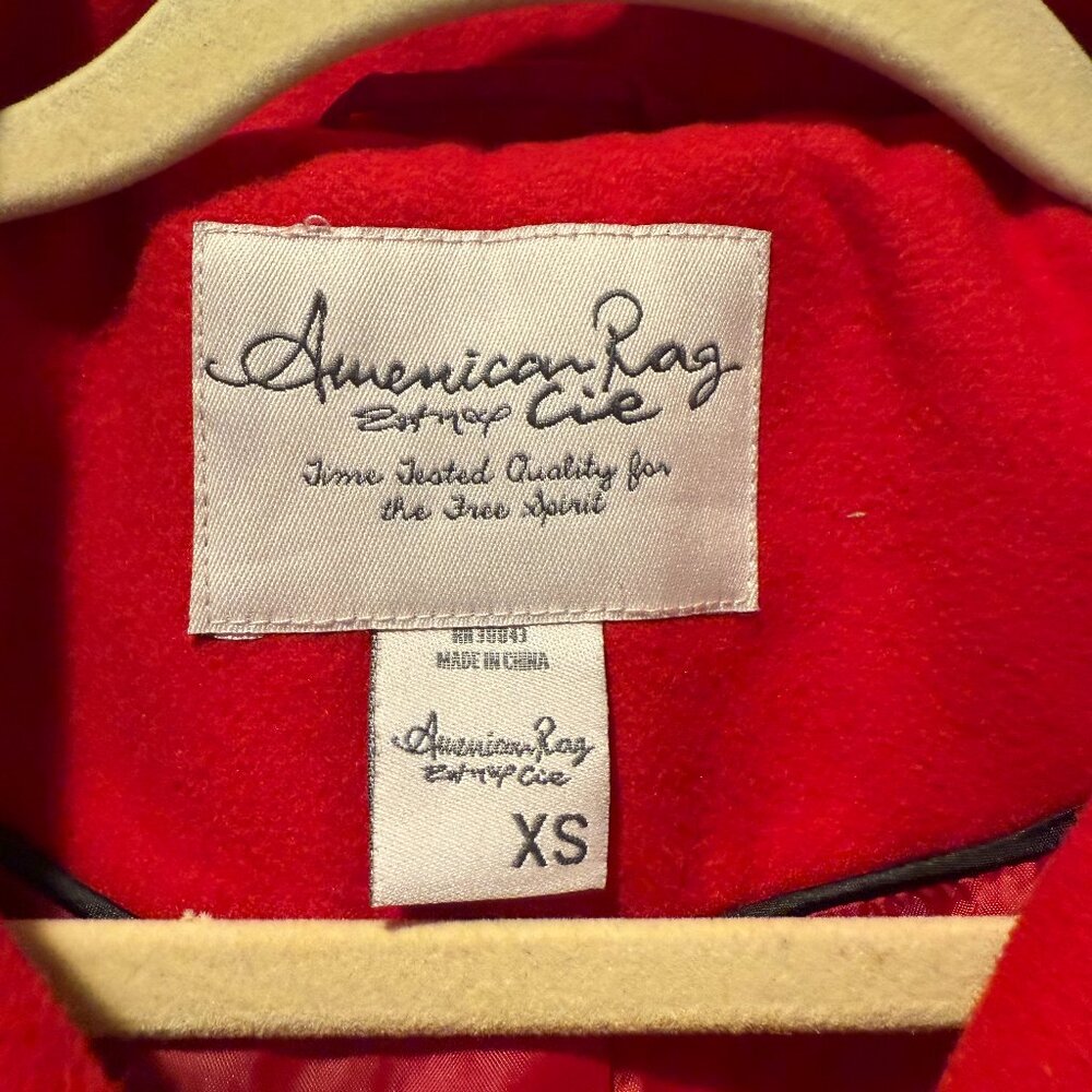 American Rag Cie Women's Red Peacoat Size XS - Picture 2 of 7